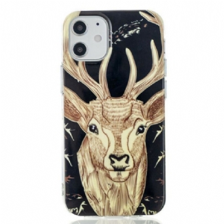Coque iPhone 12 / 12 Pro Cerf Majestueux Fluorescente