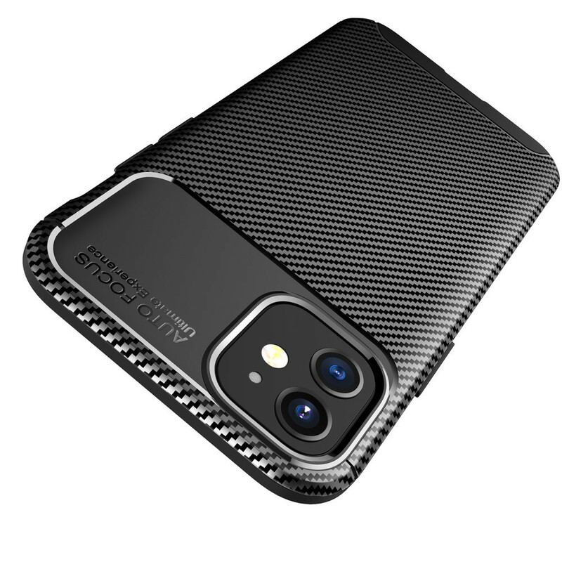 Coque iPhone 12 / 12 Pro Flexible Texture Fibre Carbone