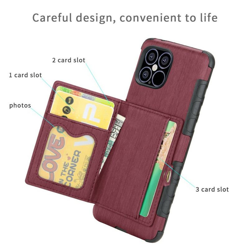 Coque iPhone 12 / 12 Pro Porte-Cartes à Rabat SHOUHUSHEN