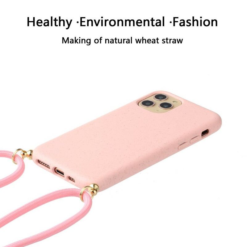 Coque iPhone 12 / 12 Pro Silicone et Cordon