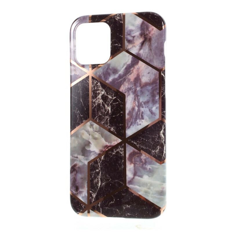 Coque iPhone 12 / 12 Pro Silicone Marbre Géométrie
