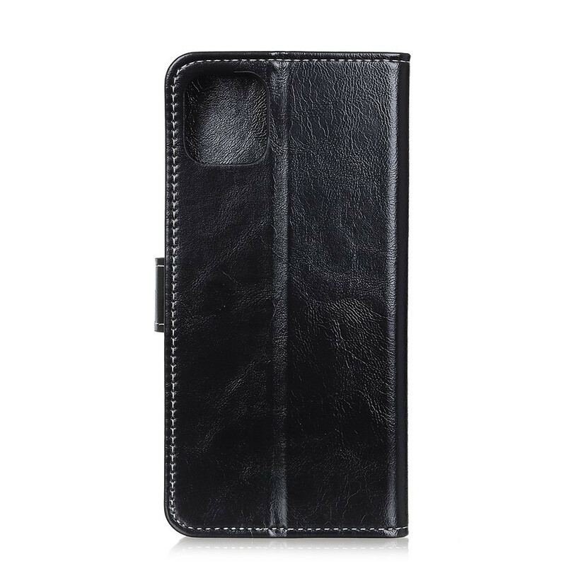 Housse iPhone 12 / 12 Pro Brillante et Coutures Apparentes