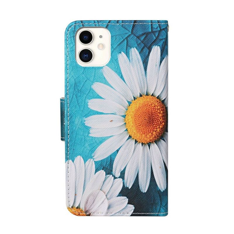 Housse iPhone 12 / 12 Pro Fleurs Magistrales avec Lanière