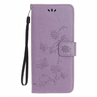 Housse iPhone 12 / 12 Pro Florale à Lanière