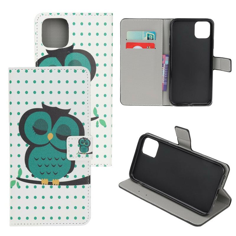 Housse iPhone 12 / 12 Pro Hibou Endormi