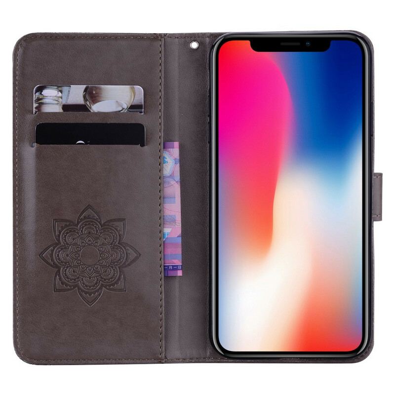 Housse iPhone 12 / 12 Pro Hibou Mandala et Breloque