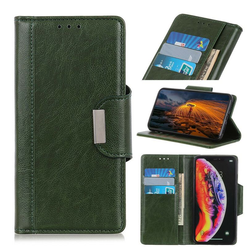 Housse iPhone 12 / 12 Pro Simili Cuir Fermoir Élégance