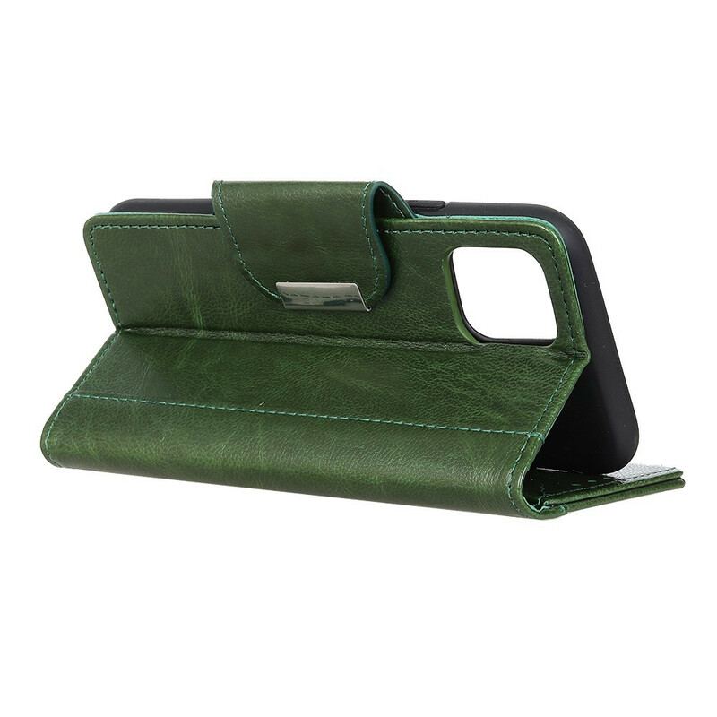 Housse iPhone 12 / 12 Pro Simili Cuir Fermoir Élégance