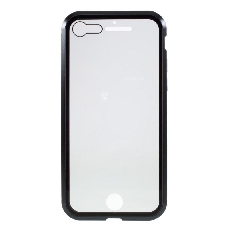 Coque iPhone SE 3 / SE 2 / 8 / 7 Avant et Arrière Verre Trempé et Métal