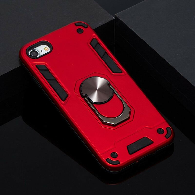 Coque iPhone SE 3 / 2 / 8 / 7 Détachable Anneau-Support Métallisée