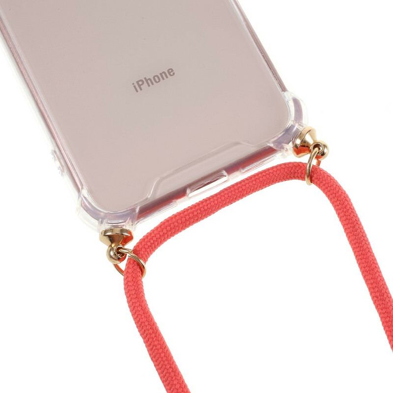 Coque iPhone SE 3 / 2 / 8 / 7 Hybride avec Cordon Coloré