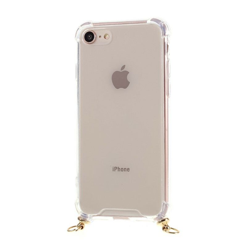 Coque iPhone SE 3 / 2 / 8 / 7 Hybride avec Cordon Coloré