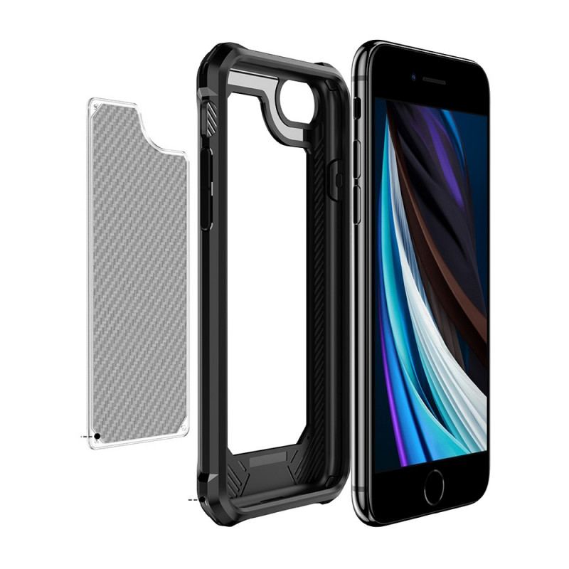 Coque iPhone SE 3 / SE 2 / 8 / 7 Hybride Fibre Carbone