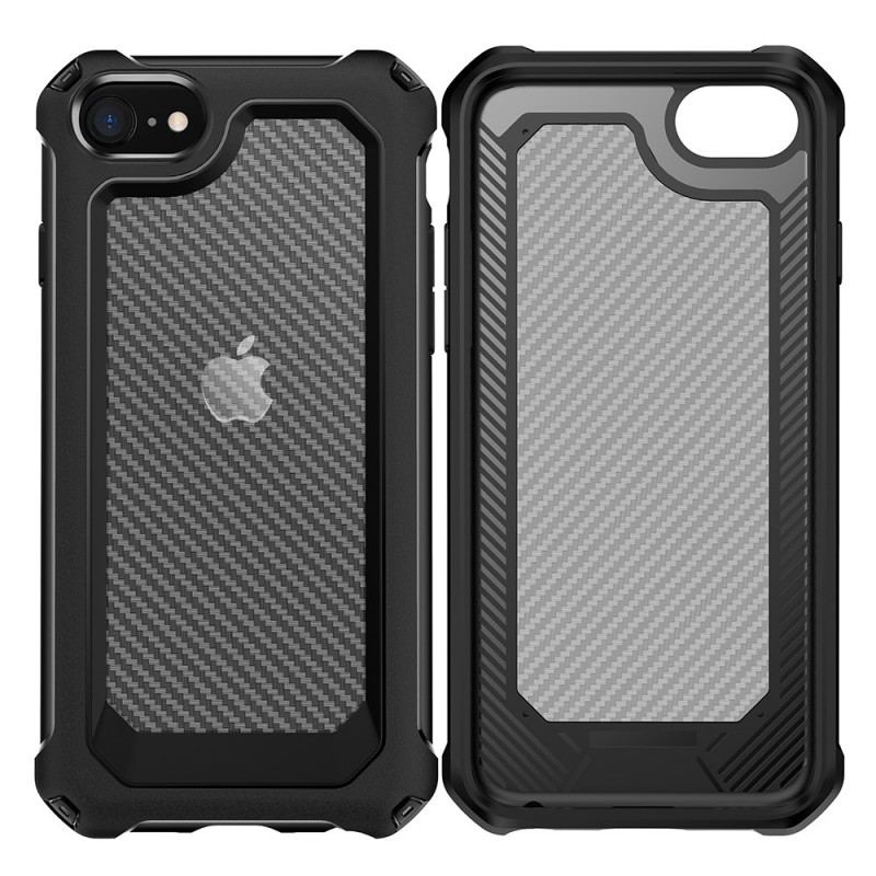Coque iPhone SE 3 / SE 2 / 8 / 7 Hybride Fibre Carbone
