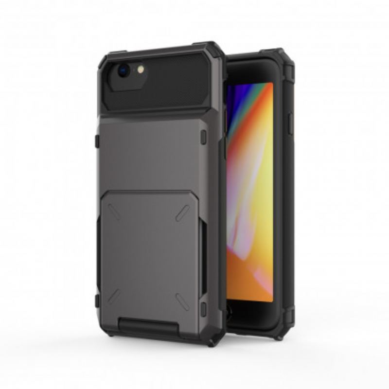 Coque iPhone SE 3 / 2 / 8 / 7 Porte-Carte Style Flip