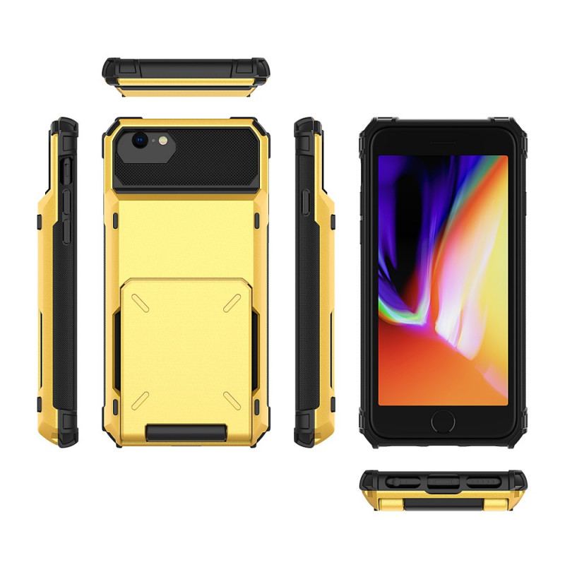 Coque iPhone SE 3 / SE 2 / 8 / 7 Porte-Cartes style Flip