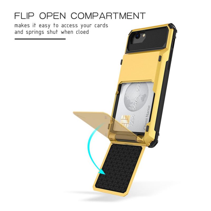 Coque iPhone SE 3 / SE 2 / 8 / 7 Porte-Cartes style Flip