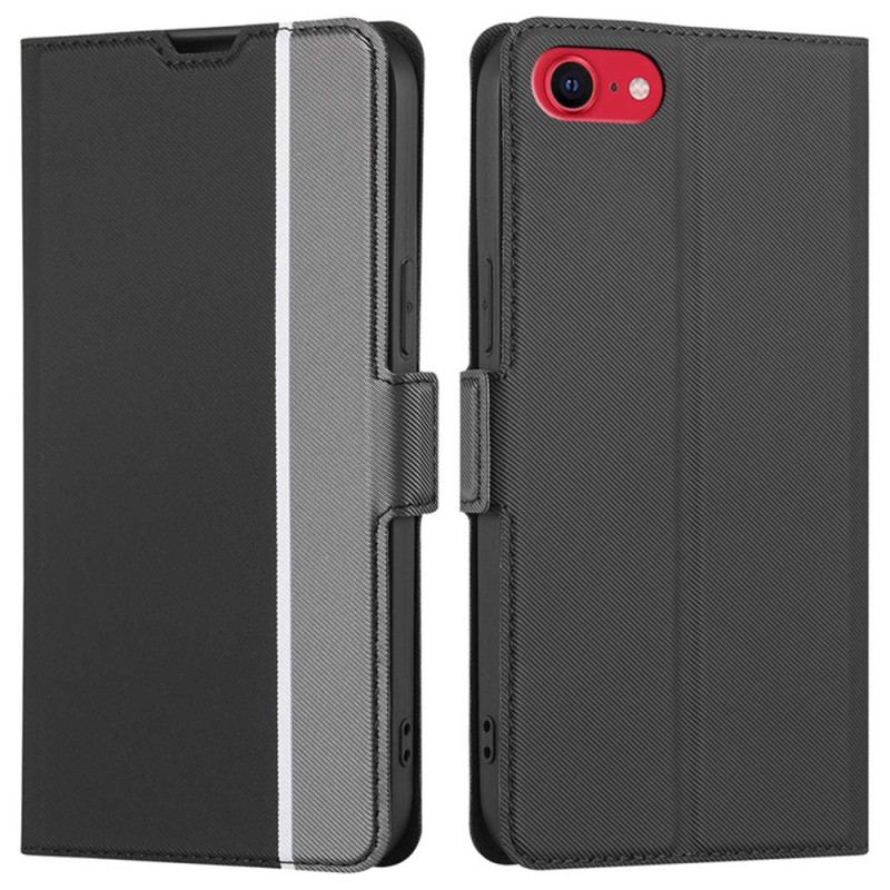 Housse iPhone SE 3 / SE 2 / 8 / 7 Bicolore Double Fermoir
