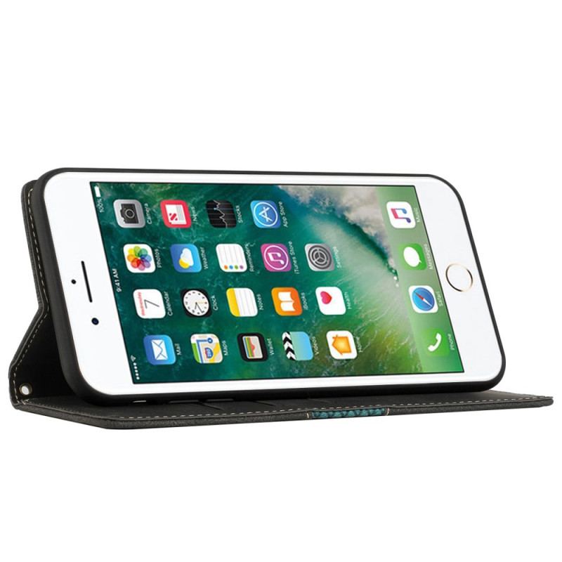 Housse iPhone SE 3 / SE 2 / 8 / 7 Bicolore Fermoir Réversible