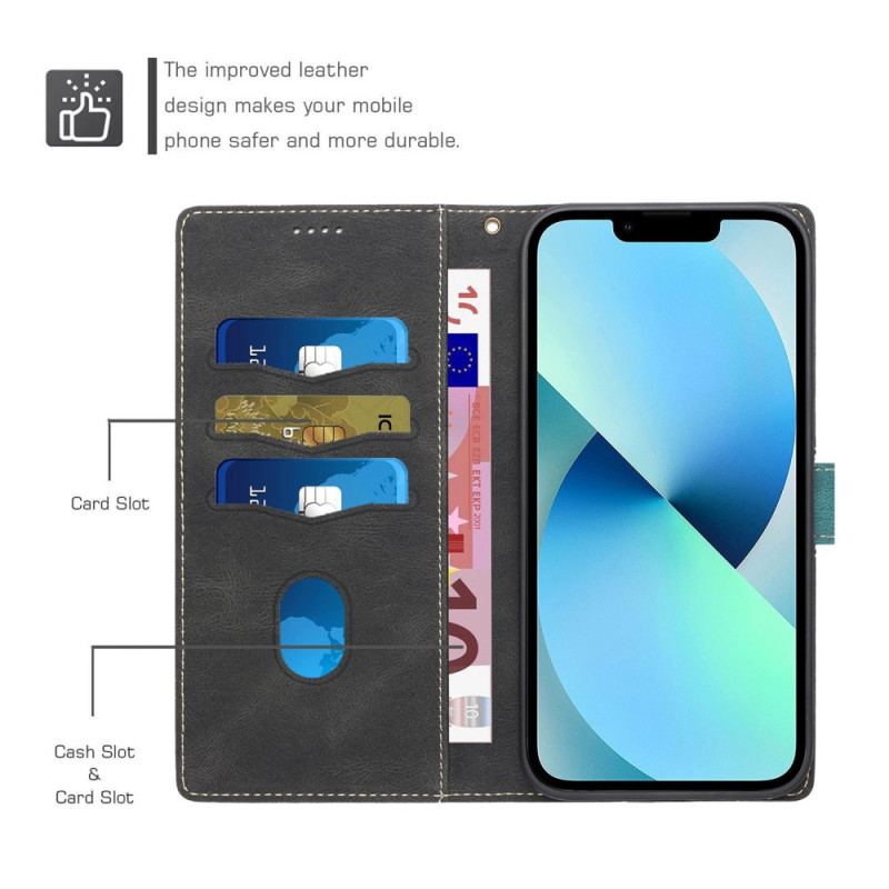 Housse iPhone SE 3 / SE 2 / 8 / 7 Bicolore Fermoir Réversible