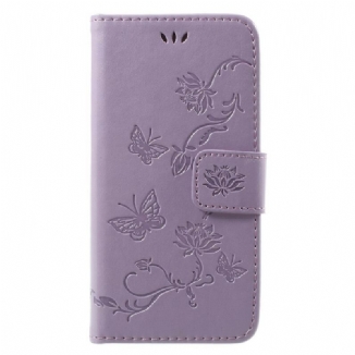 Housse iPhone SE 3 / 2 / 8 / 7 Florale à Lanière