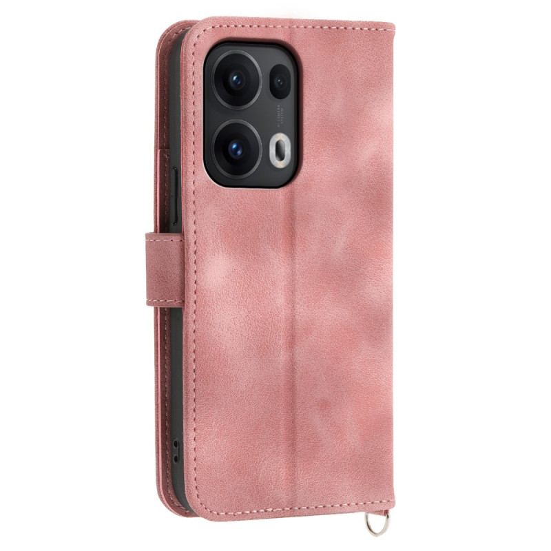 Housse Oppo Reno 13 Pro 5G Motif Floral et Bandoulière