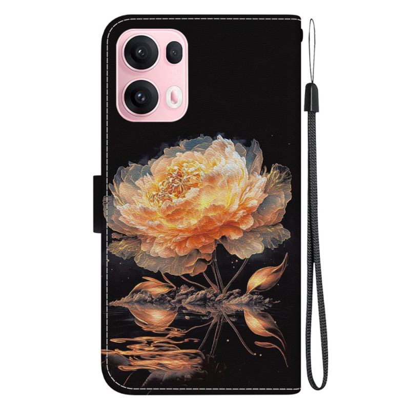 Housse Oppo Reno 13 Pro 5G Pivoine Dorée