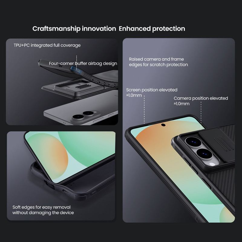 Coque Samsung Galaxy S25 Edge Camshield Pro avec Protection Coulissante pour Caméra NILLKIN