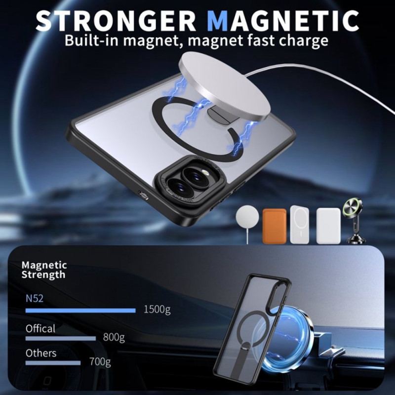 Coque Samsung Galaxy S25 Edge Compatible MagSafe avec Support Intégré