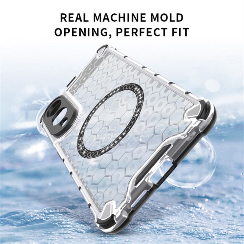 Coque Samsung Galaxy S25 Edge Compatible MagSafe Nid d'Abeille