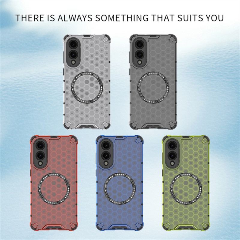 Coque Samsung Galaxy S25 Edge Compatible MagSafe Nid d'Abeille