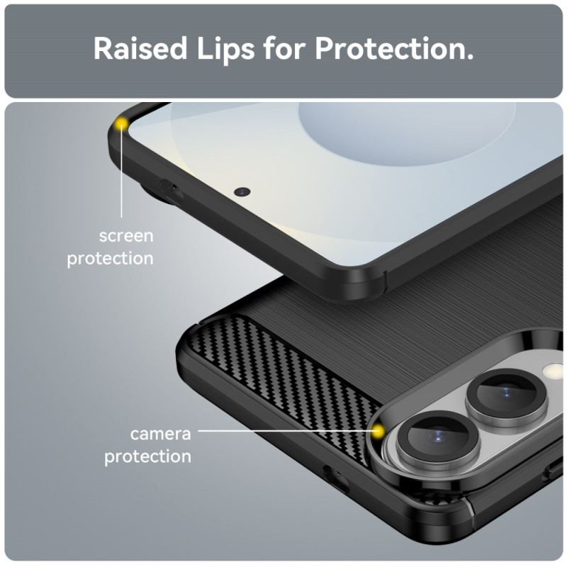 Coque Samsung Galaxy S25 Edge Fibre Carbone Brossée