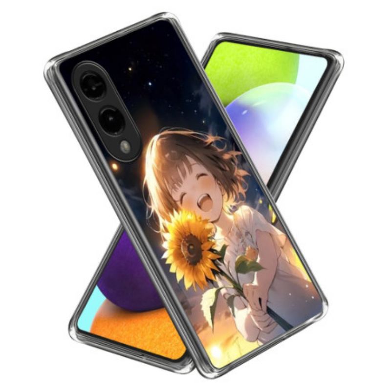 Coque Samsung Galaxy S25 Edge Fille au Tournesol