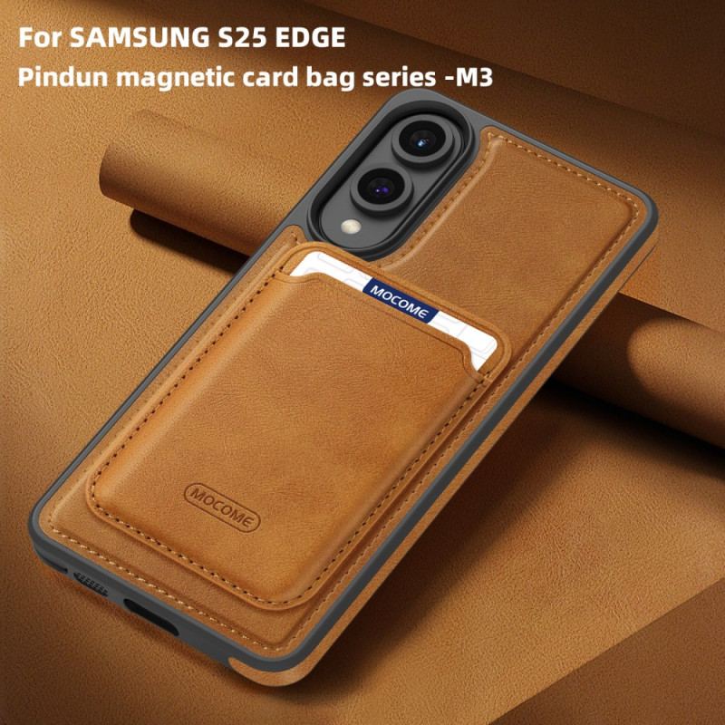 Coque Samsung Galaxy S25 Edge Magnétique avec Porte-Cartes Détachable