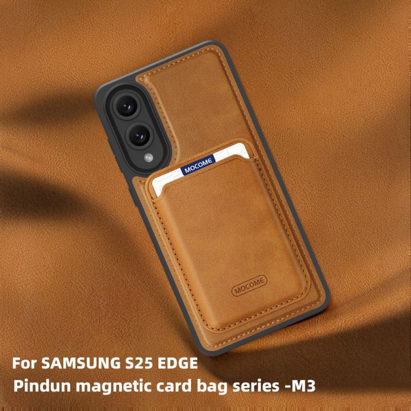 Coque Samsung Galaxy S25 Edge Magnétique avec Porte-Cartes Détachable