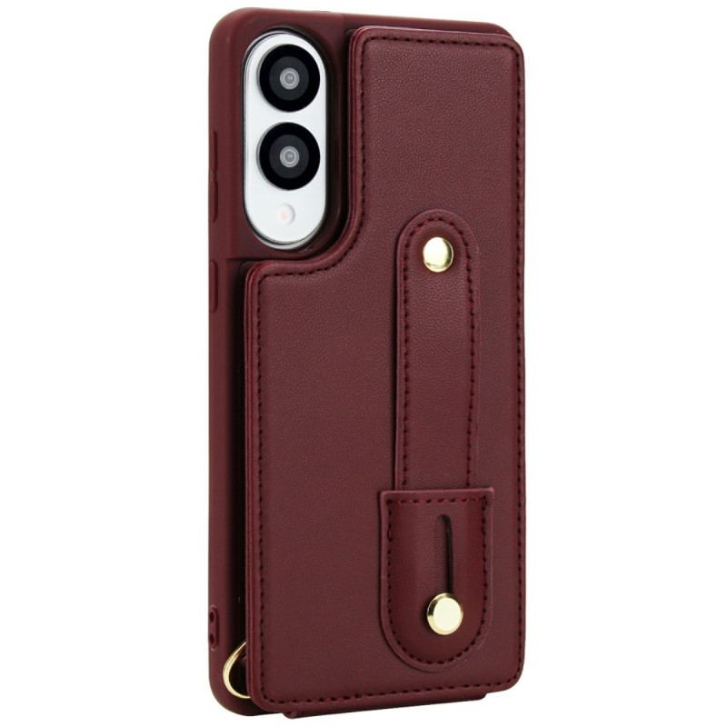 Coque Samsung Galaxy S25 Edge Porte-Cartes avec Sangle et bandoulière