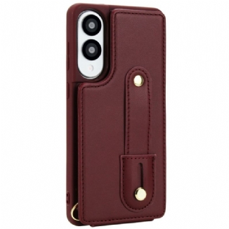 Coque Samsung Galaxy S25 Edge Porte-Cartes avec Sangle et bandoulière