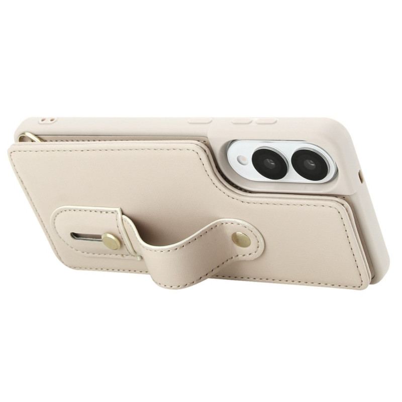 Coque Samsung Galaxy S25 Edge Porte-Cartes avec Sangle et bandoulière