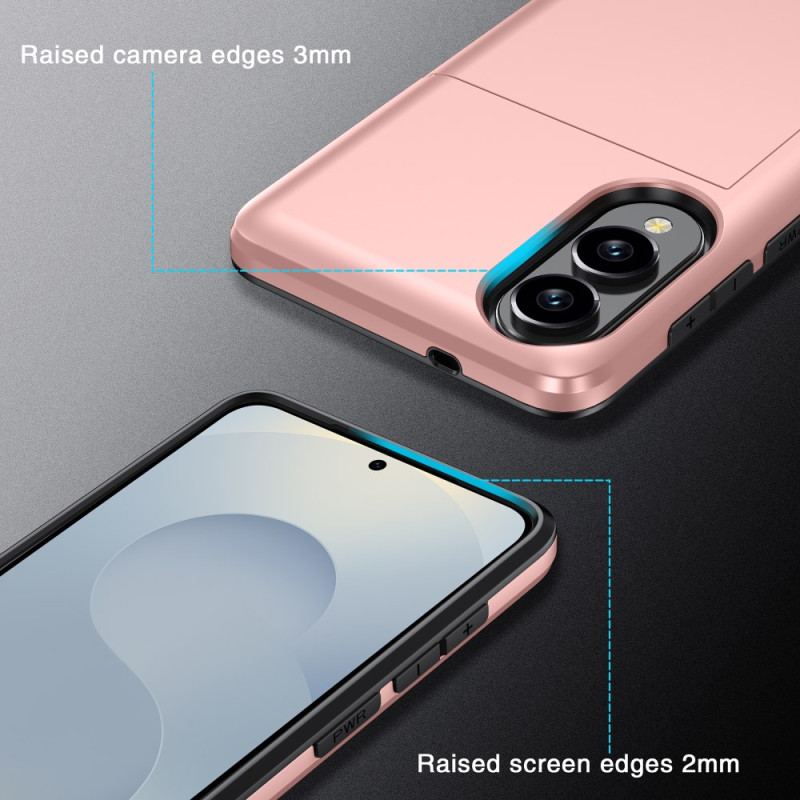 Coque Samsung Galaxy S25 Edge Porte-Cartes Coulissant