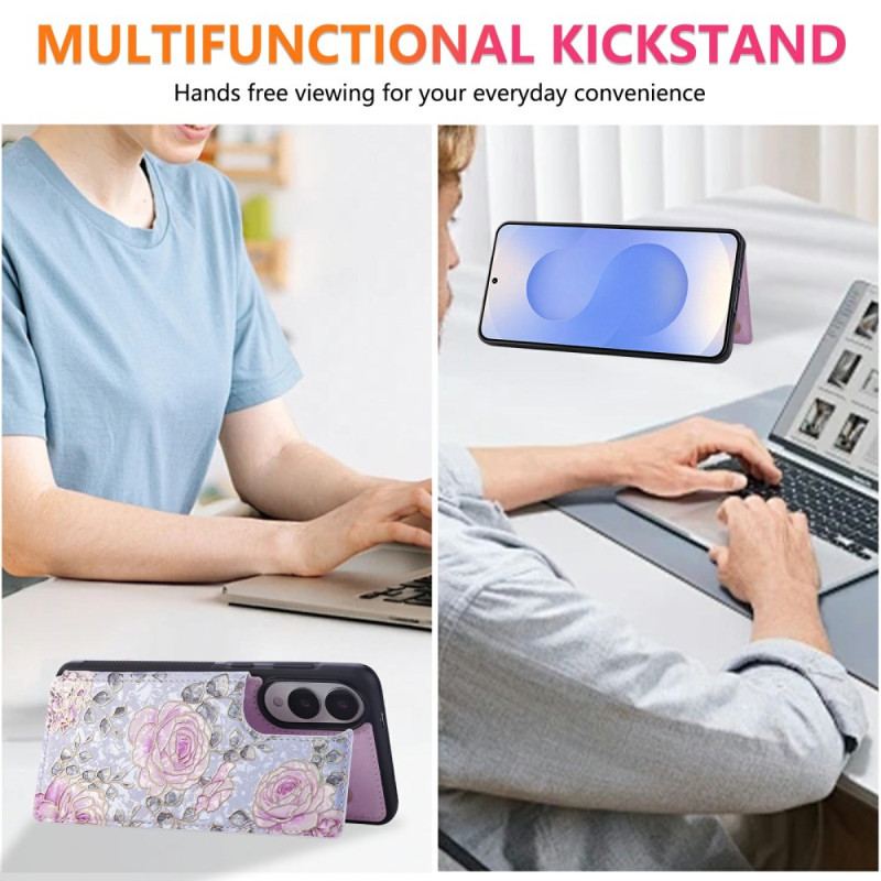 Coque Samsung Galaxy S25 Edge Porte-Cartes Floral