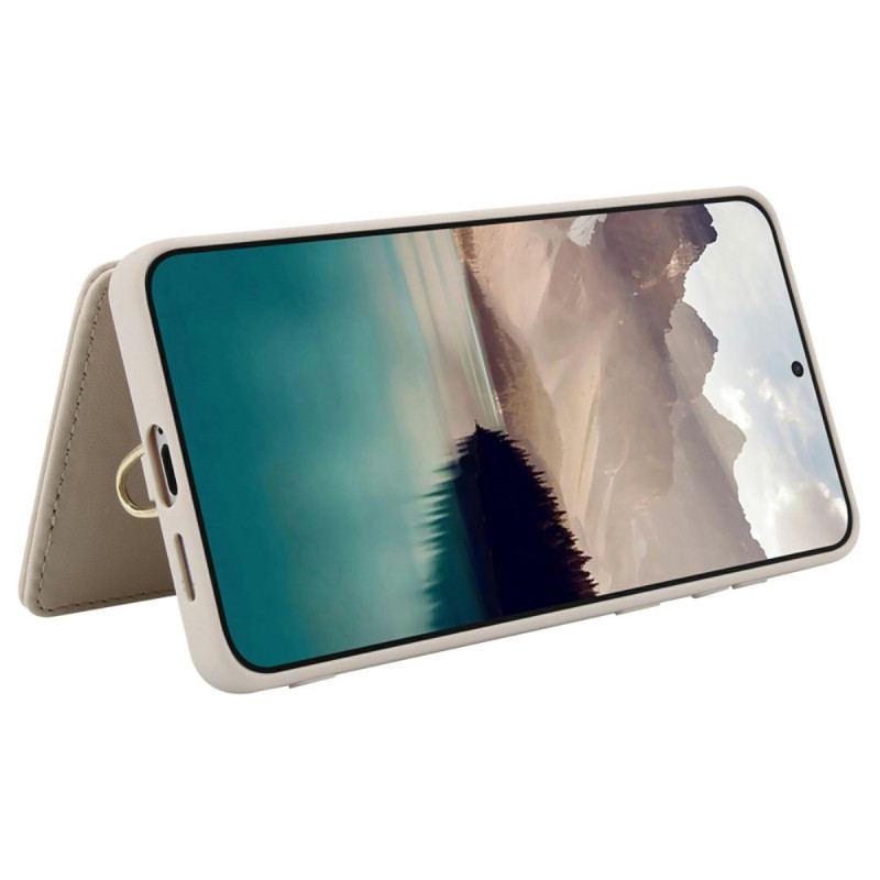 Coque Samsung Galaxy S25 Edge Porte-Cartes Floral à Lanière