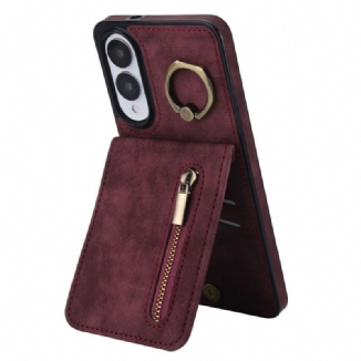 Coque Samsung Galaxy S25 Edge Portefeuille Zippé et Technologie RFID