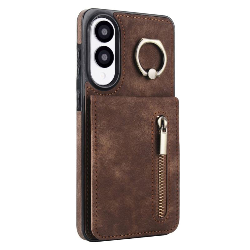 Coque Samsung Galaxy S25 Edge Portefeuille Zippé et Technologie RFID