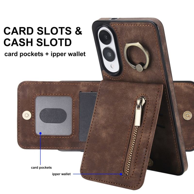 Coque Samsung Galaxy S25 Edge Portefeuille Zippé et Technologie RFID