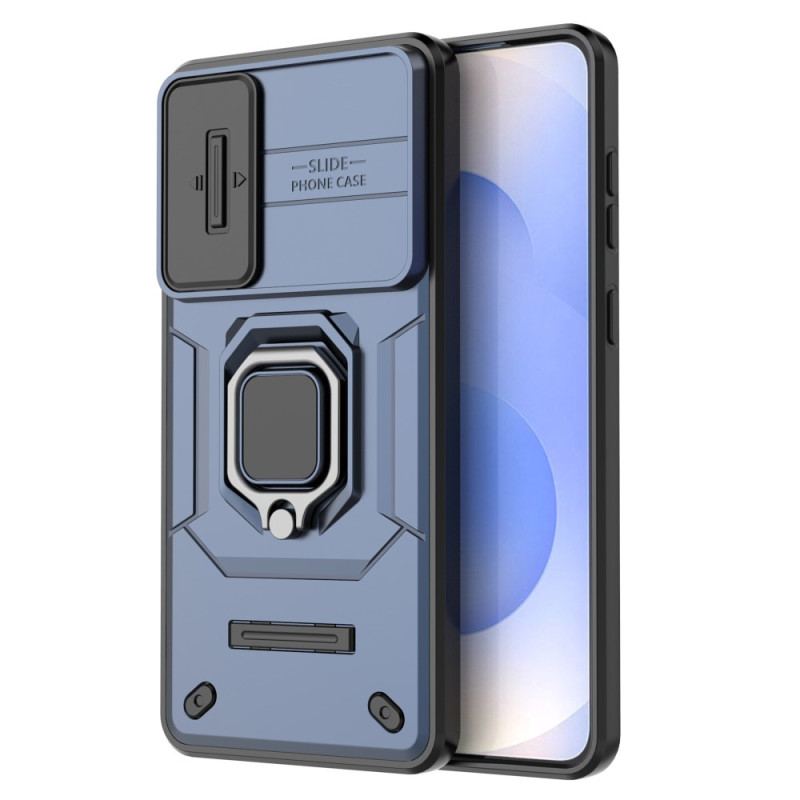 Coque Samsung Galaxy S25 Edge Ring Résistante avec Protecteur Objectif