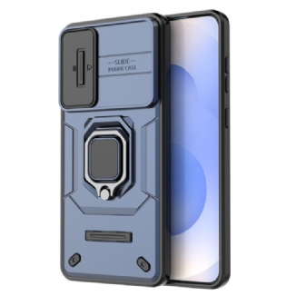 Coque Samsung Galaxy S25 Edge Ring Résistante avec Protecteur Objectif