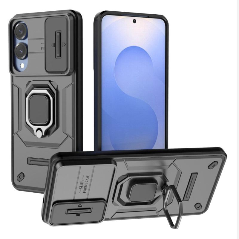 Coque Samsung Galaxy S25 Edge Ring Résistante avec Protecteur Objectif