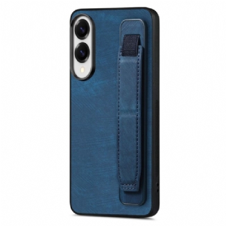 Coque Samsung Galaxy S25 Edge Style Rétro avec Sangle-Support