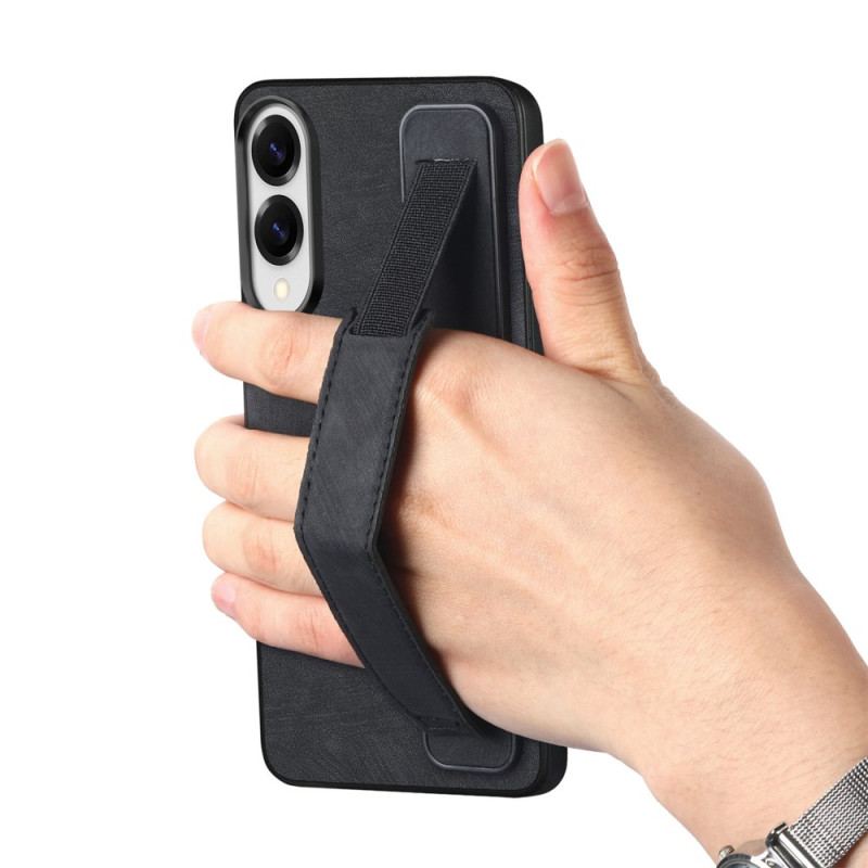 Coque Samsung Galaxy S25 Edge Style Rétro avec Sangle-Support