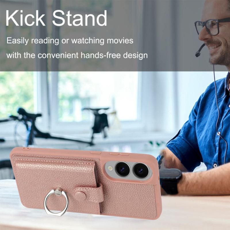 Coque Samsung Galaxy S25 Edge Support-Anneau et Porte-cartes